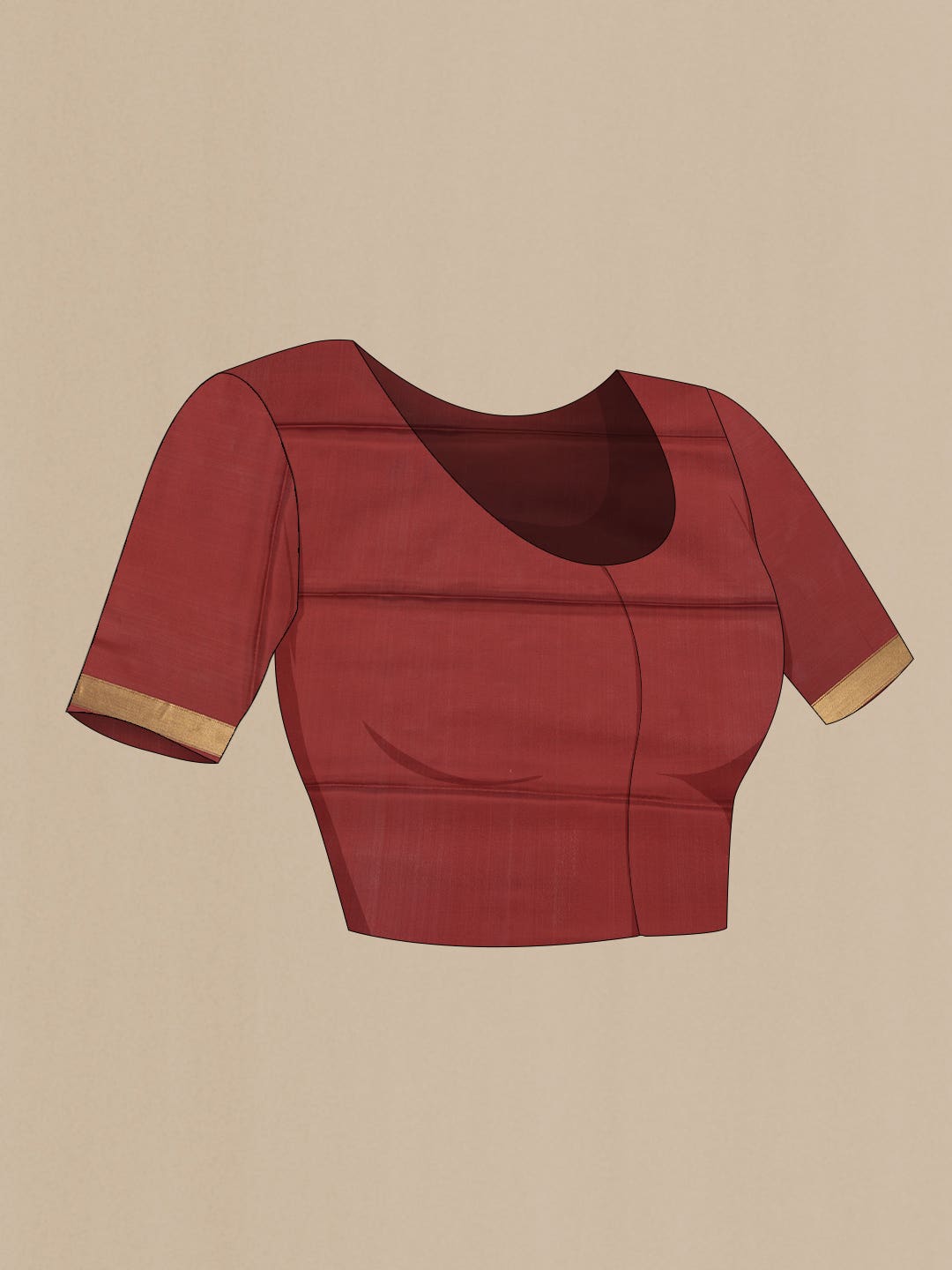 Maroon Dual Tone Mysore Crepe Saree