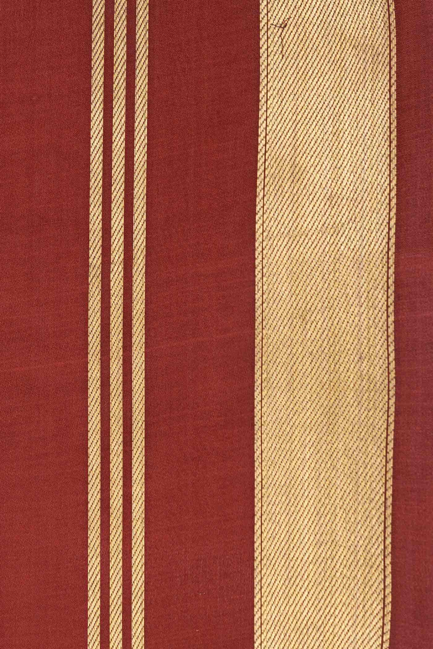 Maroon Dual Tone Mysore Crepe Saree