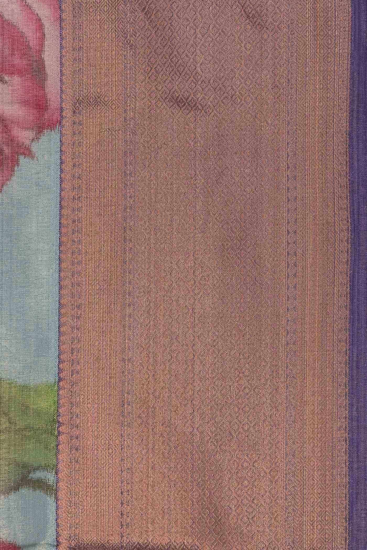 Blue Blended Kanchipuram Tissue Silk Saree