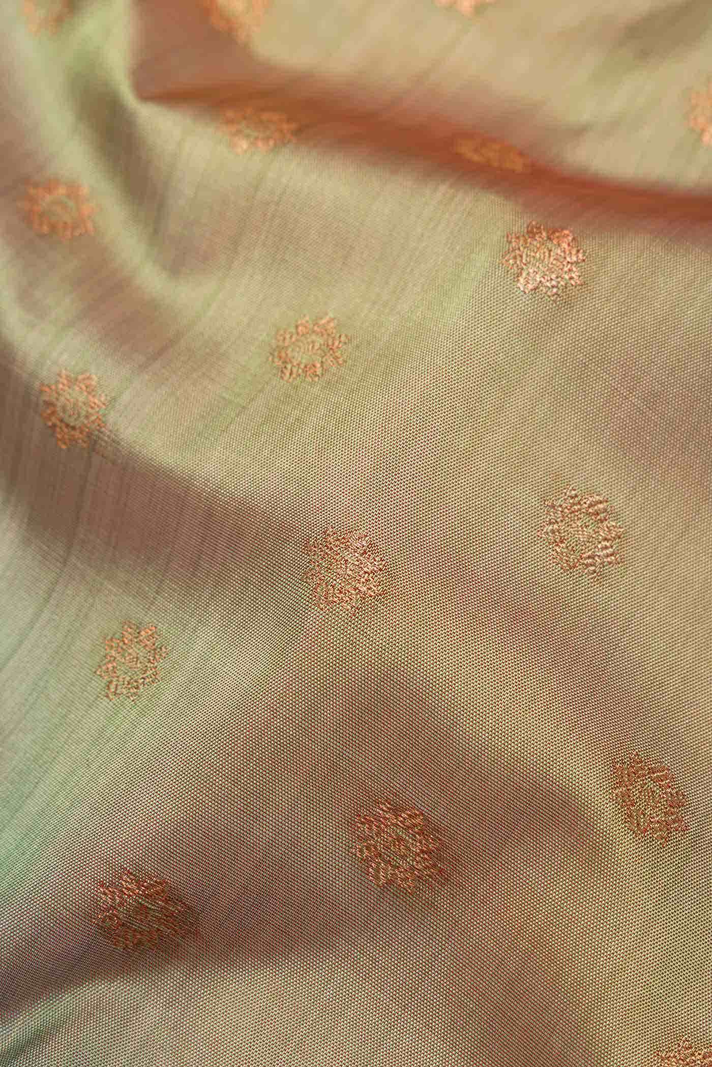 Green Dual Tone Blended Soft Silk Saree