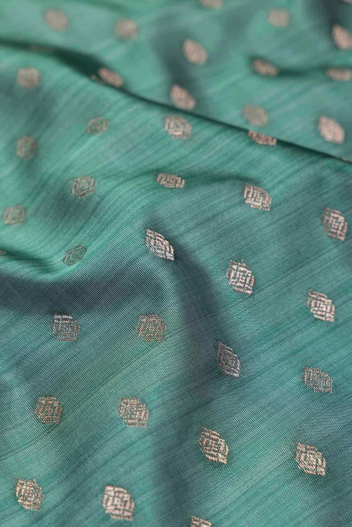 Green Dual Tone Blended Soft Silk Saree