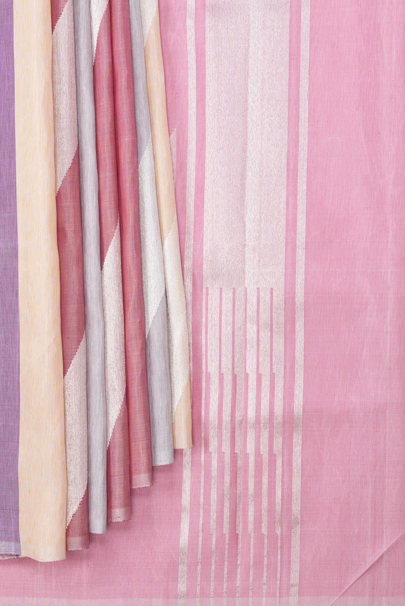 Pure Silk Pure Zari Sandal Lavender and Grey Dual Tone Kanchipuram Saree Lavender and Grey Dual Tone Kanchipuram Saree