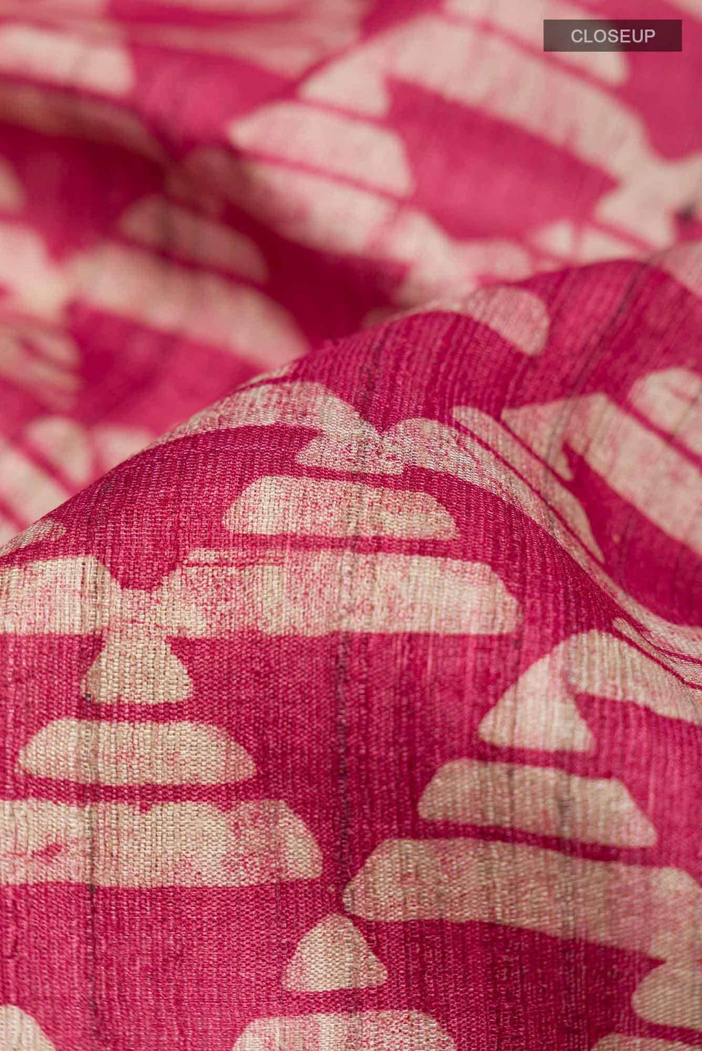 Pink Bhagalpuri Tussar Silk Saree