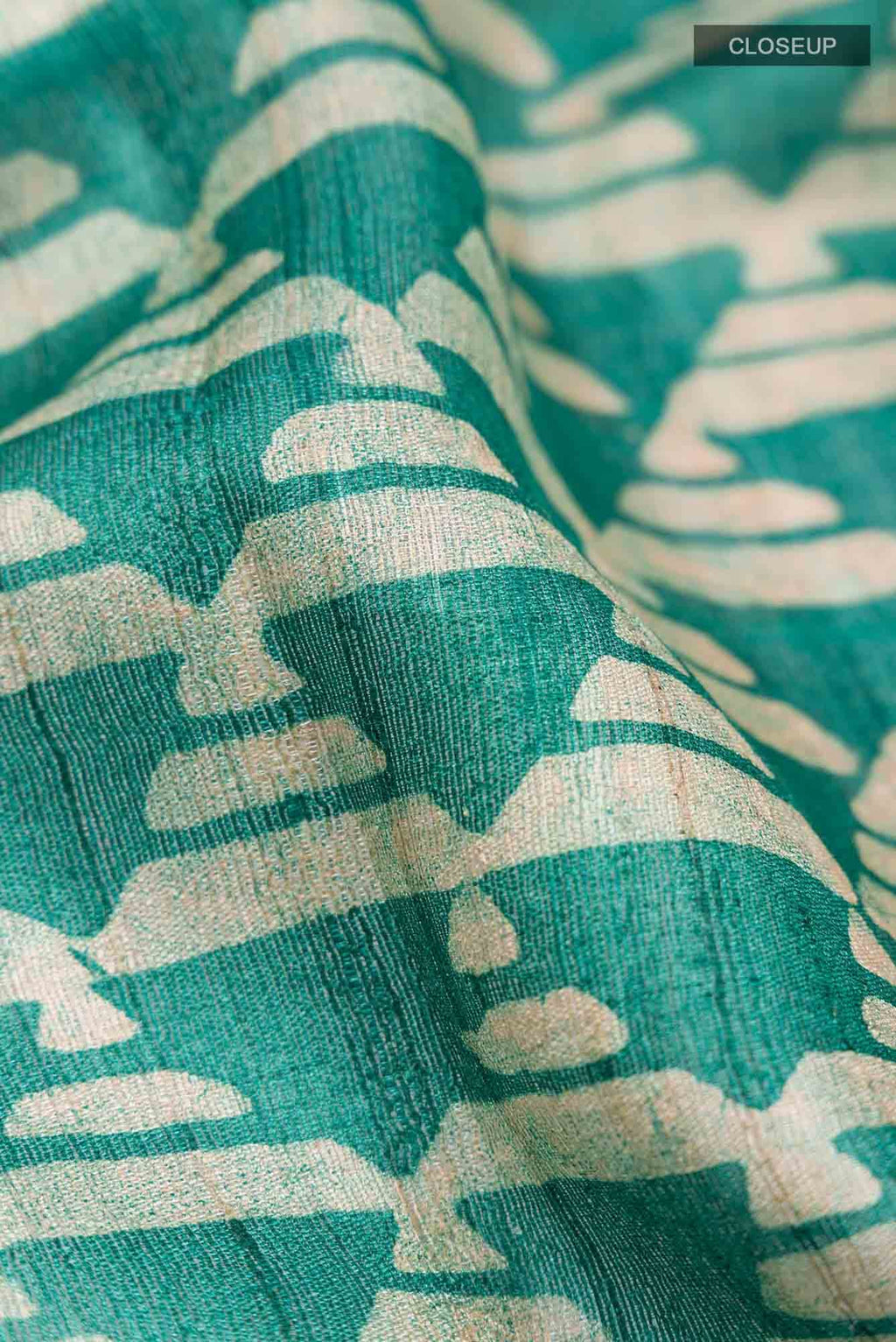 Green Bhagalpuri Tussar Silk Saree