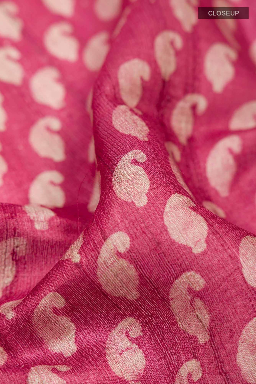 Pink Bhagalpuri Tussar Silk Saree