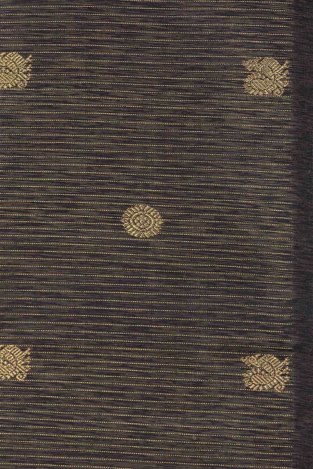 Pure Silk Pure Zari Black Dual Tone Kanchipuram Saree