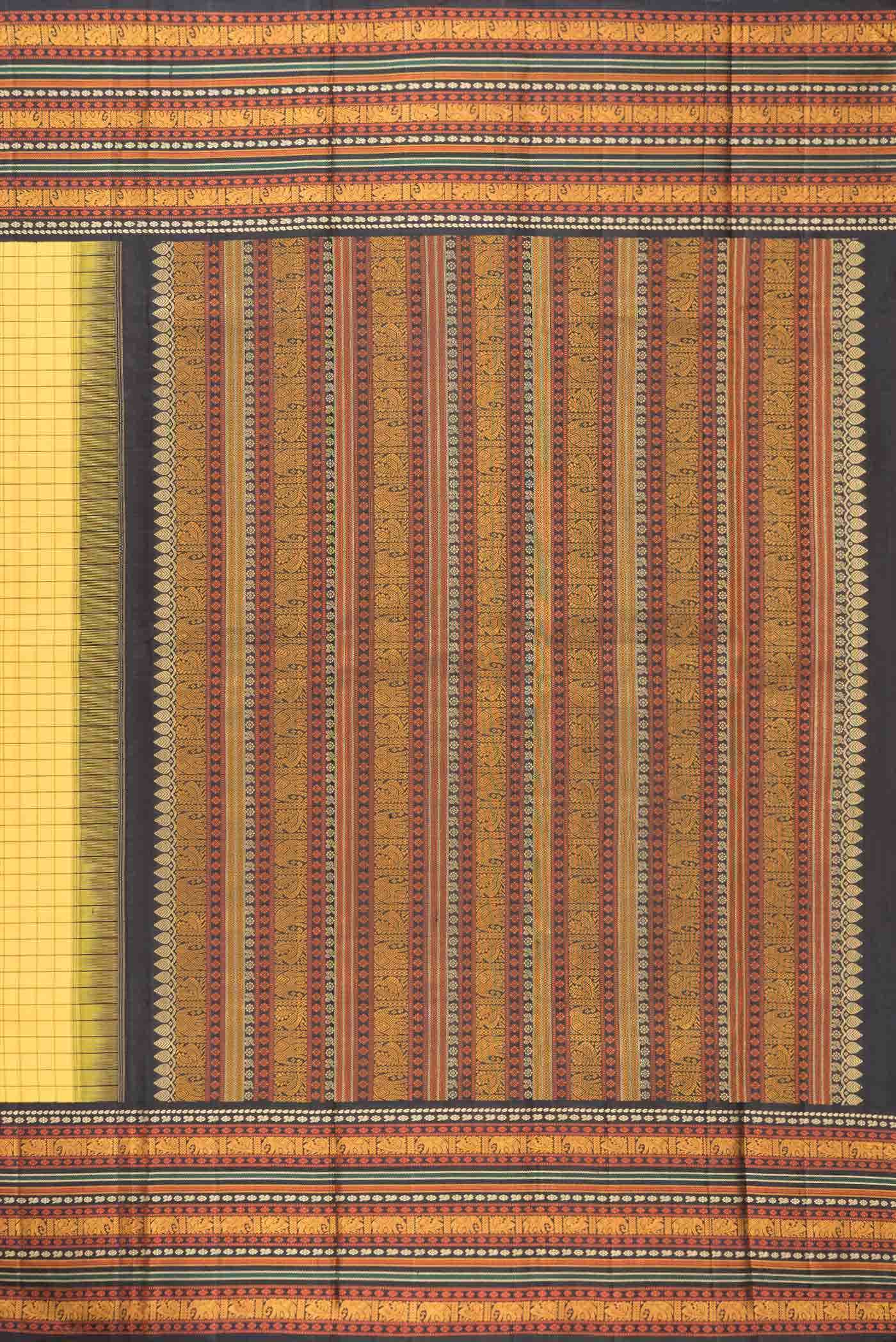 Yellow Kanchipuram Silk Saree