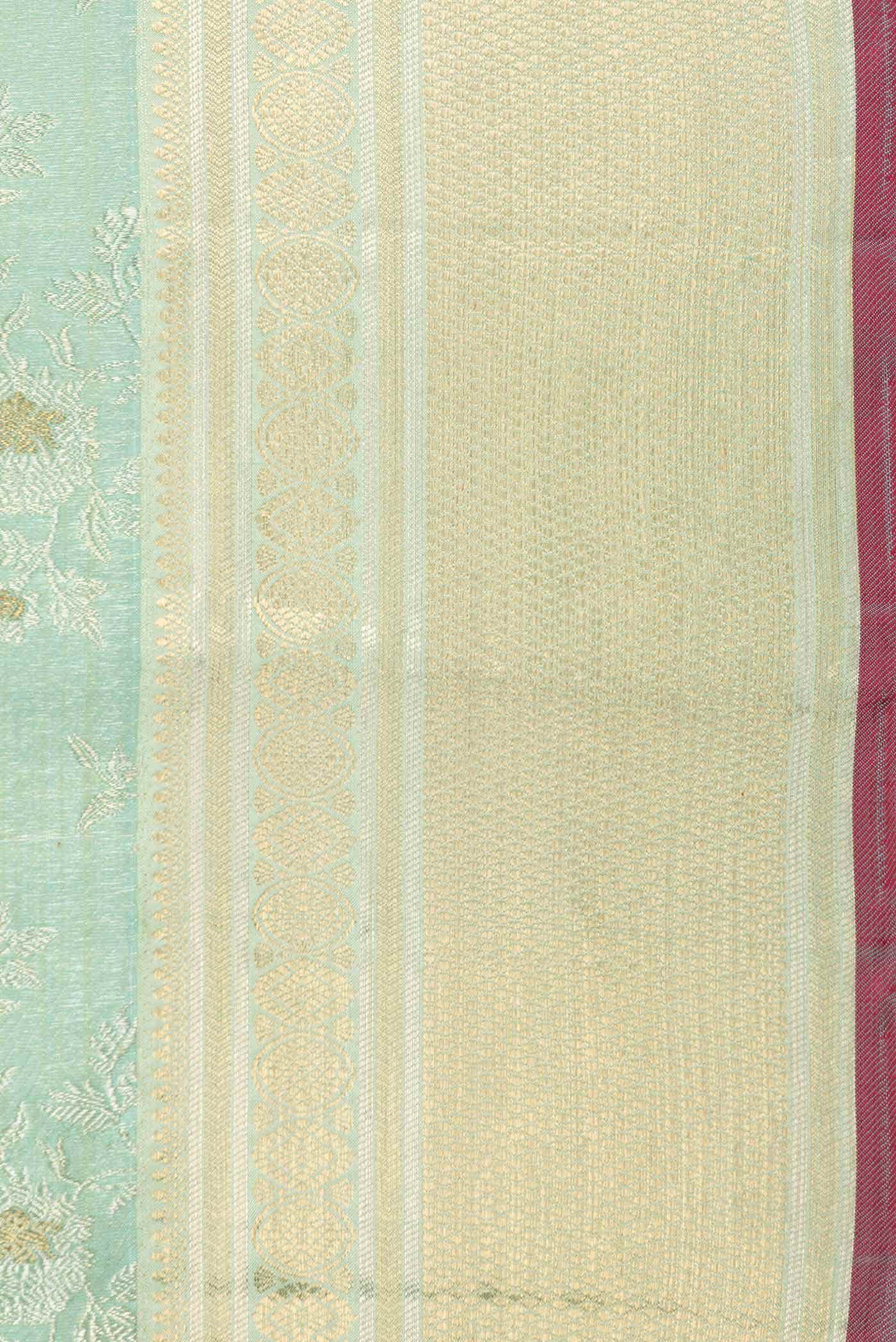 Light Green Dual Tone Kanchipuram Silk Saree