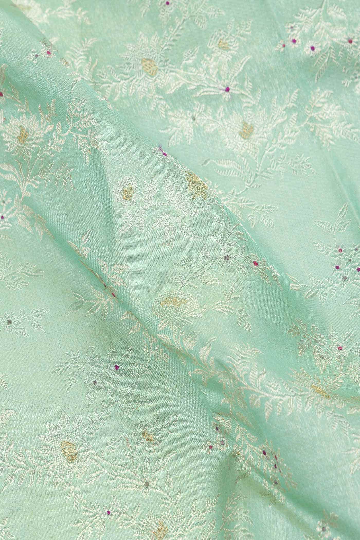 Light Green Dual Tone Kanchipuram Silk Saree