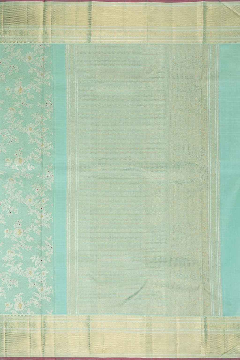 Light Green Dual Tone Kanchipuram Silk Saree