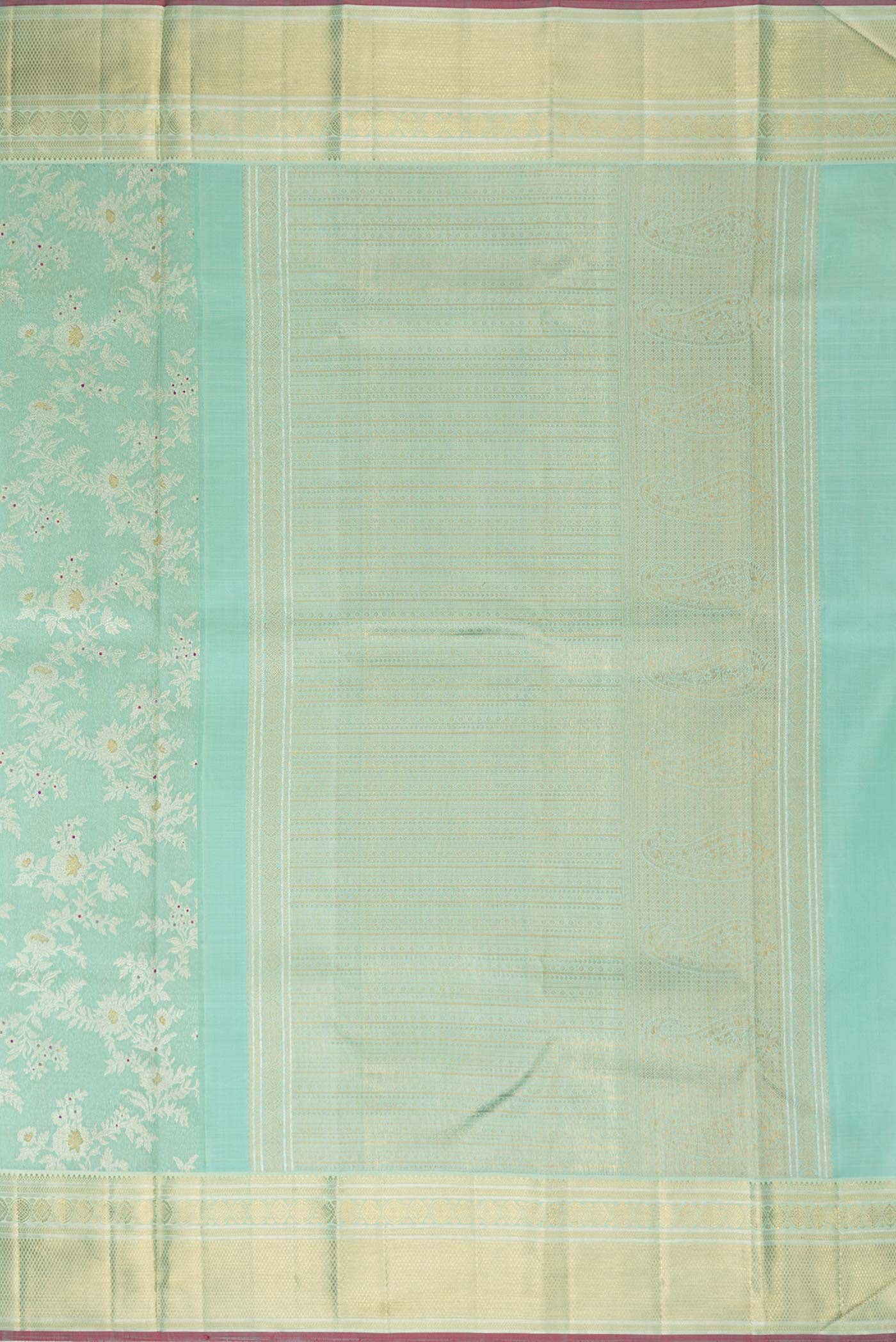 Light Green Dual Tone Kanchipuram Silk Saree