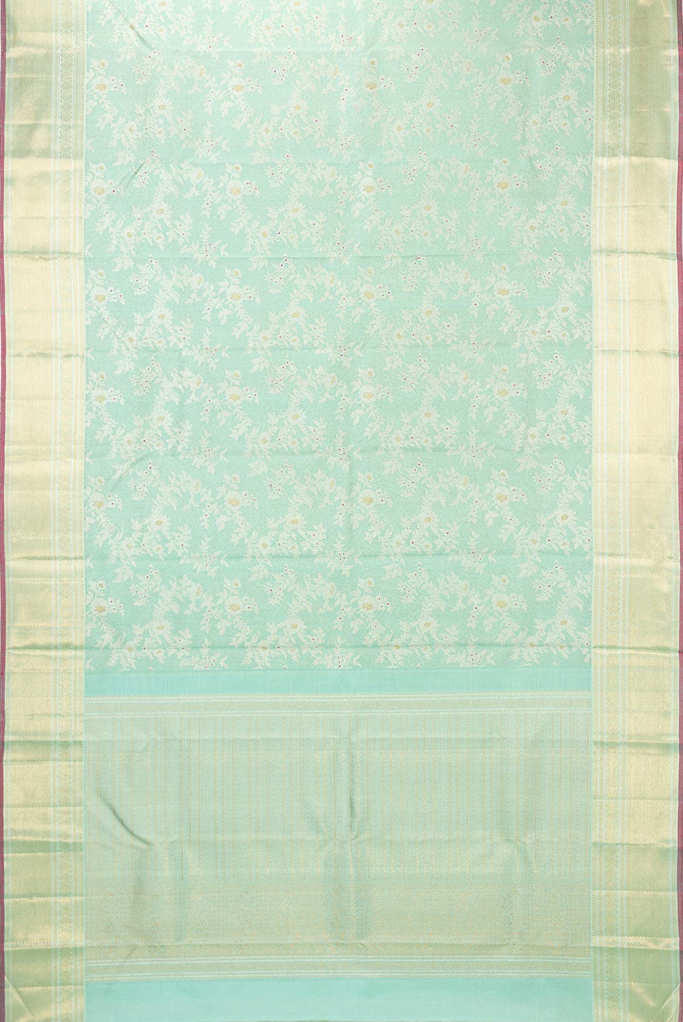 Light Green Dual Tone Kanchipuram Silk Saree