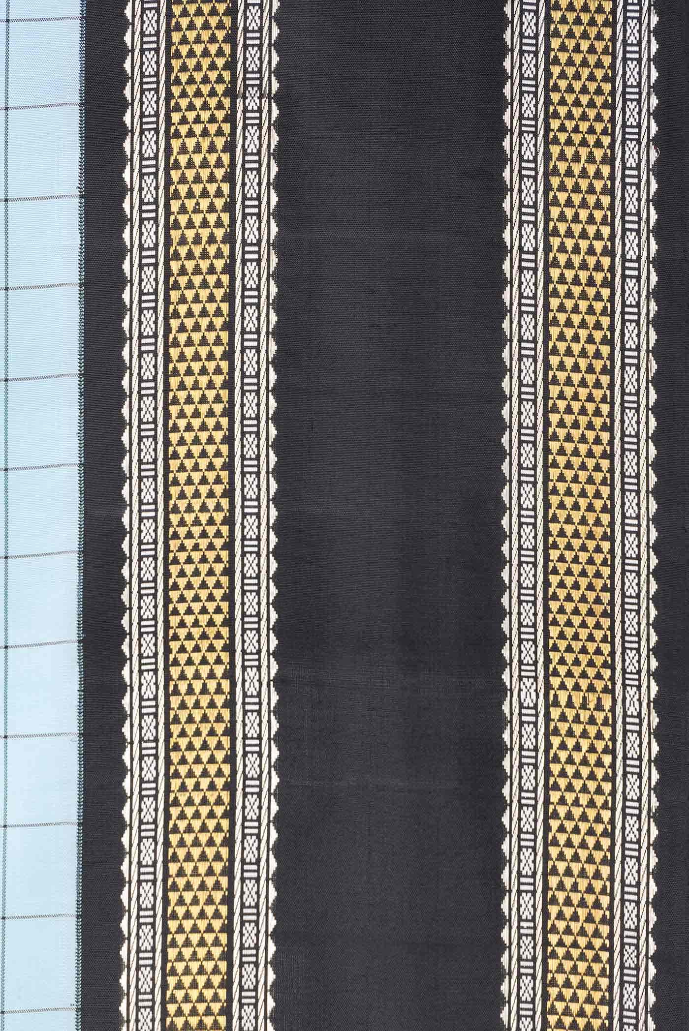Pure Silk Pure Zari Light Blue Kanchipuram Saree