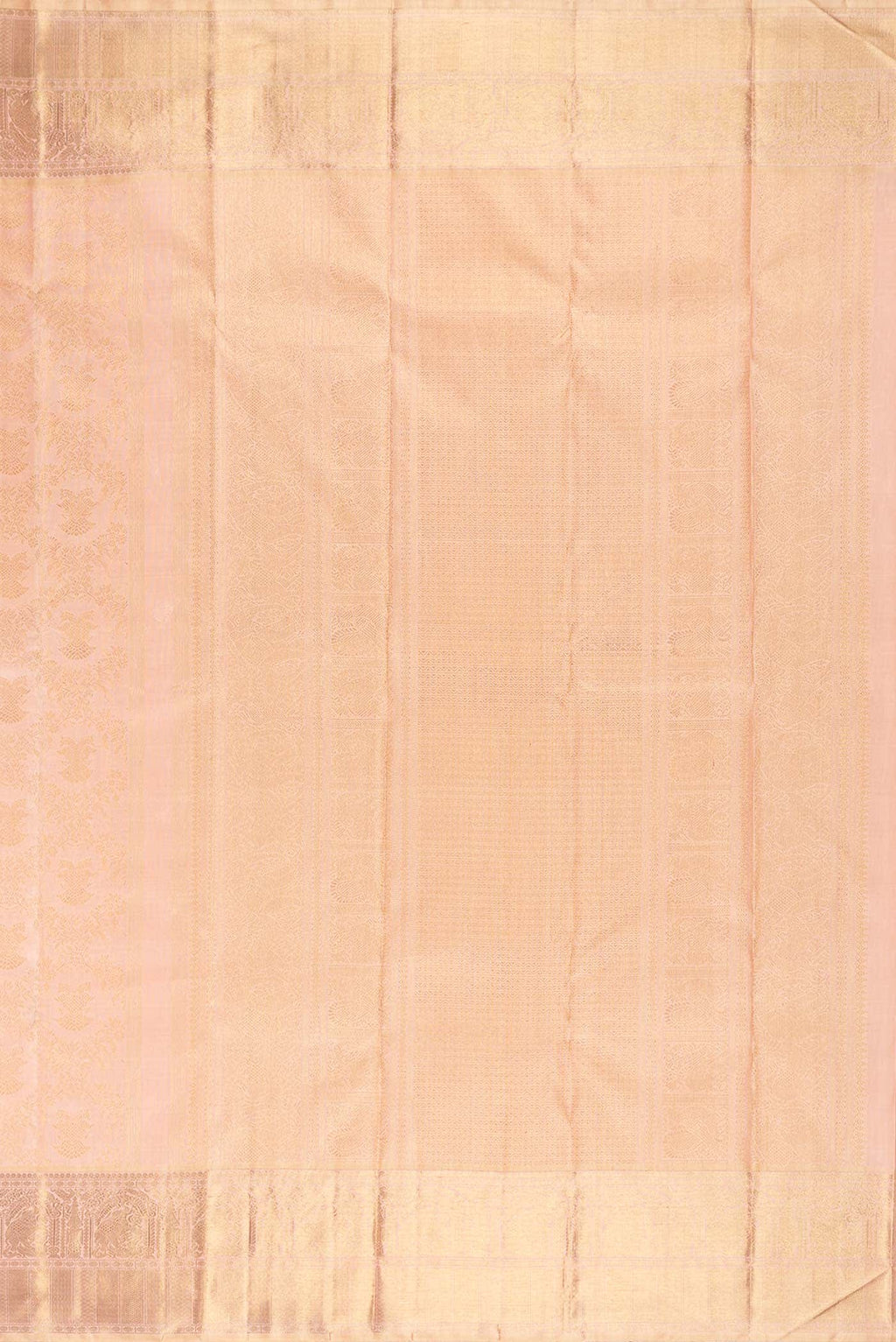 Pure Silk Pure Zari Rose Gold Dual Tone Kanchipuram Saree
