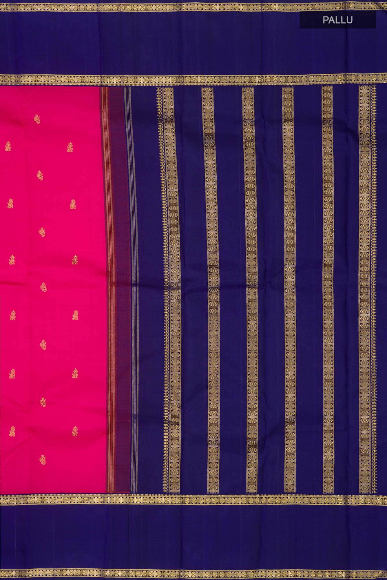 Pure Silk Pure Zari Pink Kanchipuram Saree