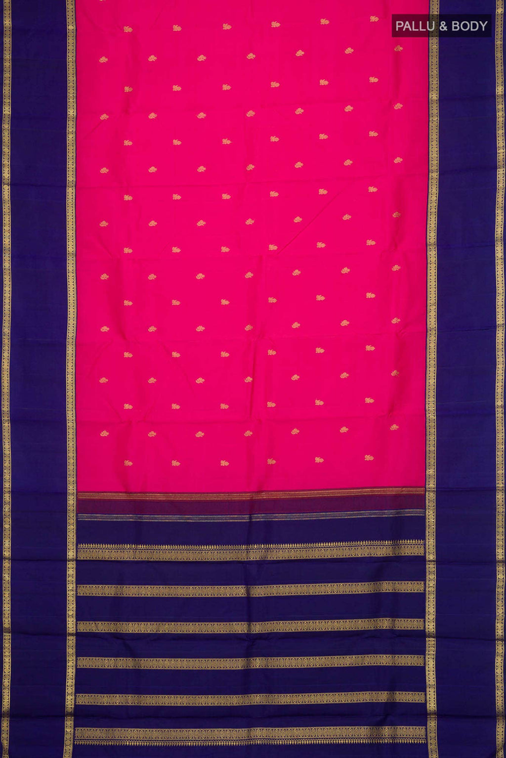 Pure Silk Pure Zari Pink Kanchipuram Saree