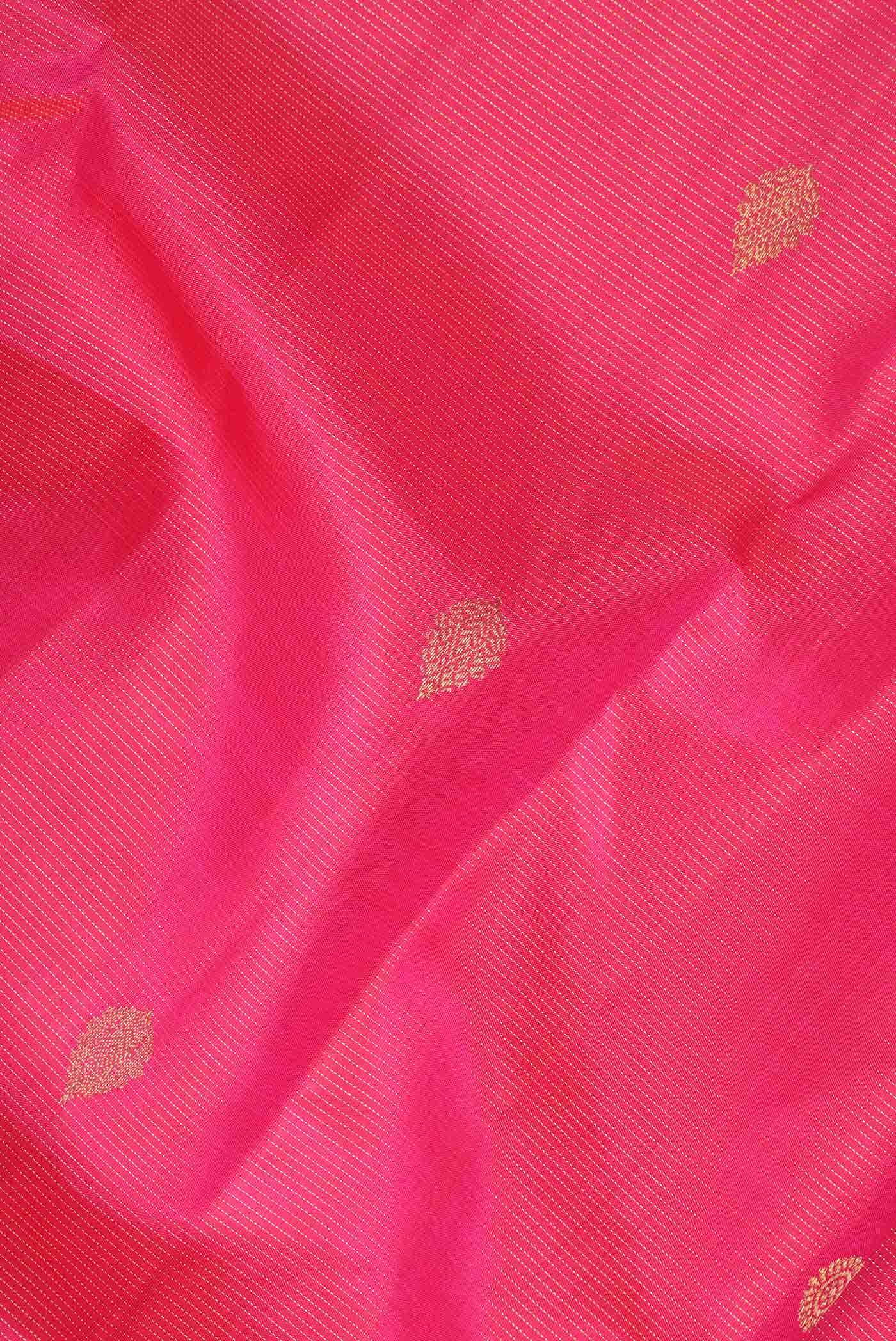 Pure Silk Pure Zari Pink Dual Tone Kanchipuram Saree