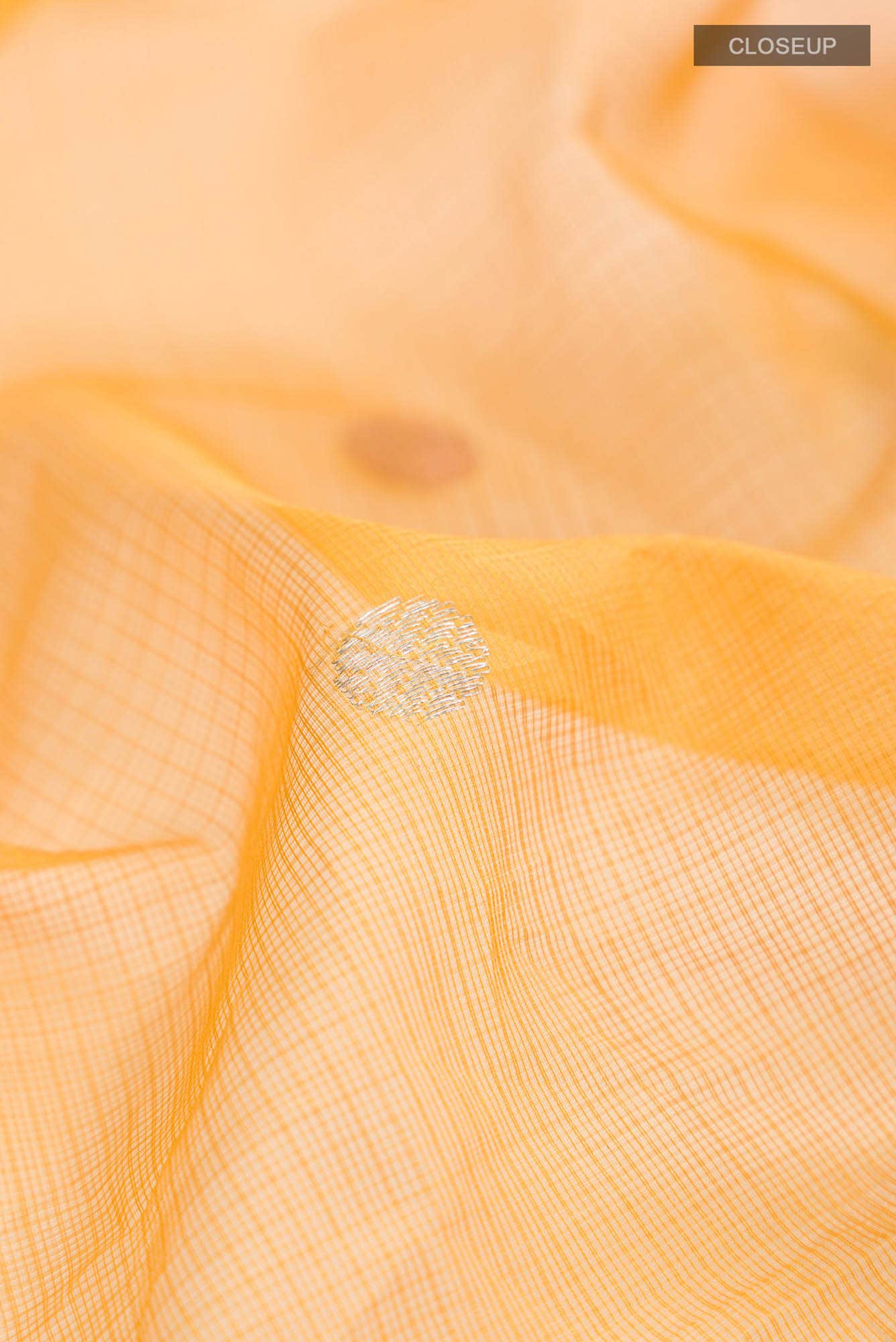 Yellow Kota Silk Saree
