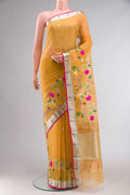 Pure Silk Pure Zari Yellow Kota Saree