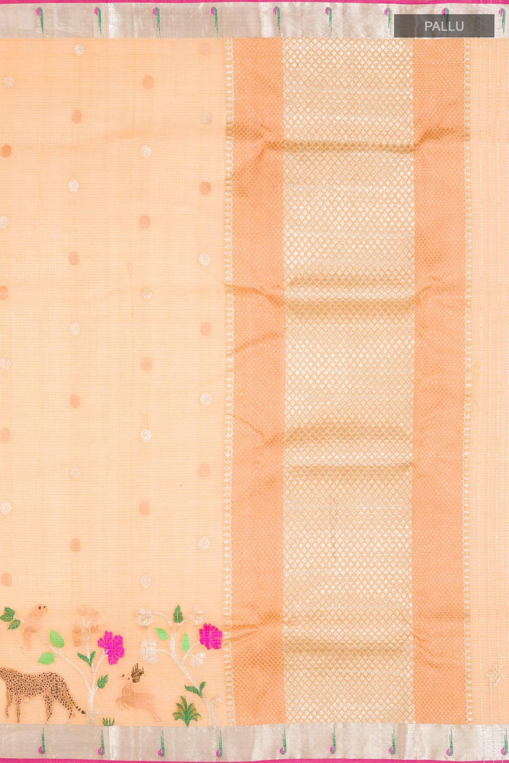Yellow Kota Silk Saree