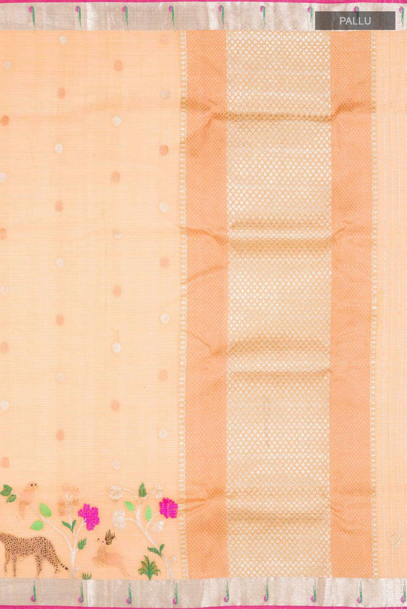 Pure Silk Pure Zari Yellow Kota Saree