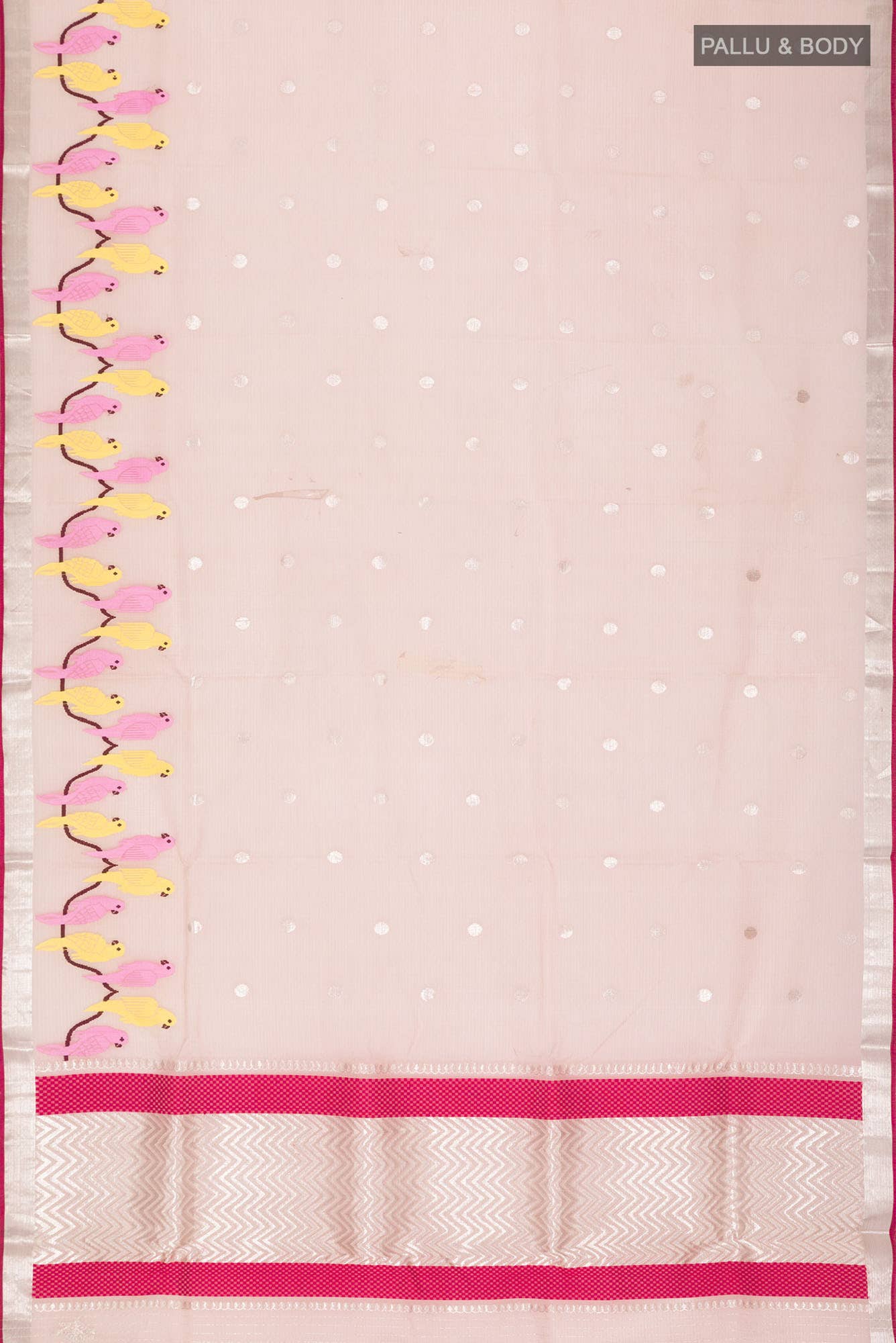 Beige Kota Silk Saree