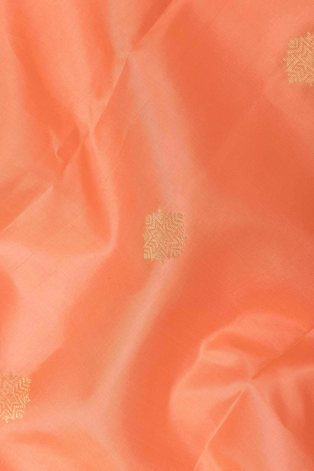 Golden Peach Kanchipuram Silk Saree