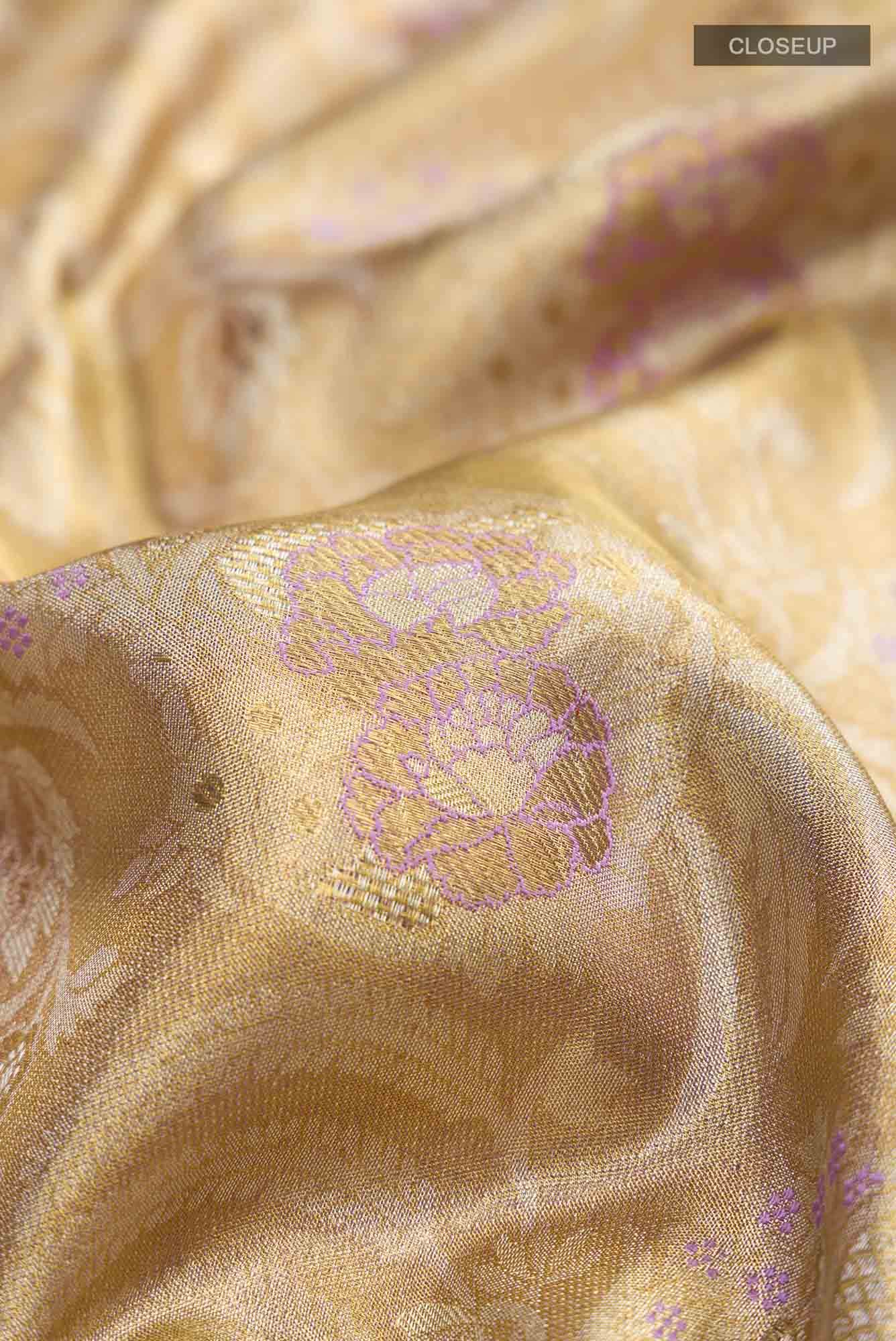 Gold Kanchipuram Tissue Silk Saree