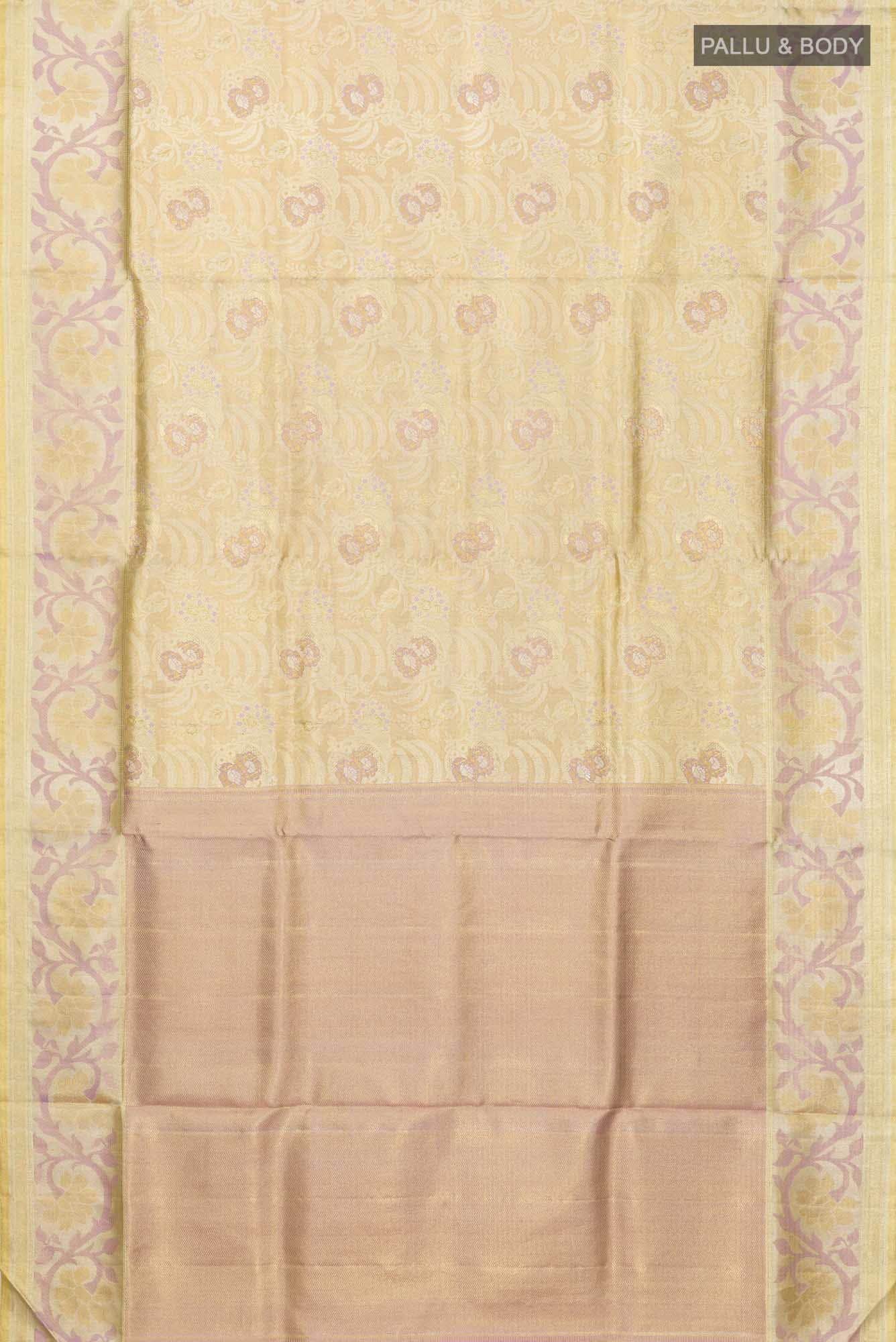 Gold Kanchipuram Tissue Silk Saree