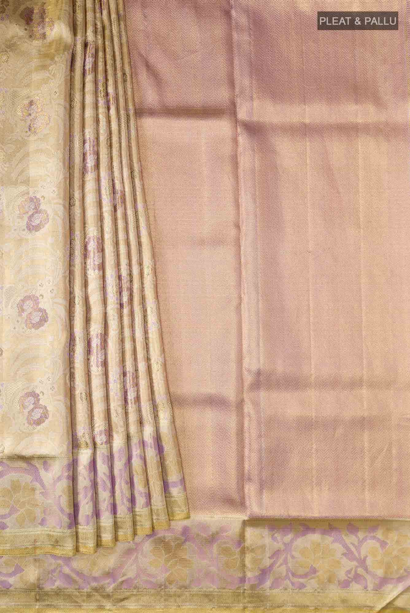 Gold Kanjivaram Tissue Silk Saree
