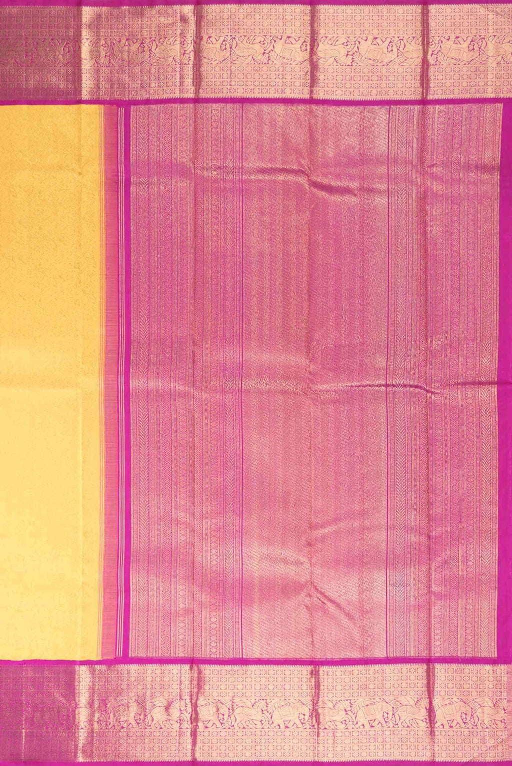 Mustard Dual Tone Kanchipuram Silk Saree