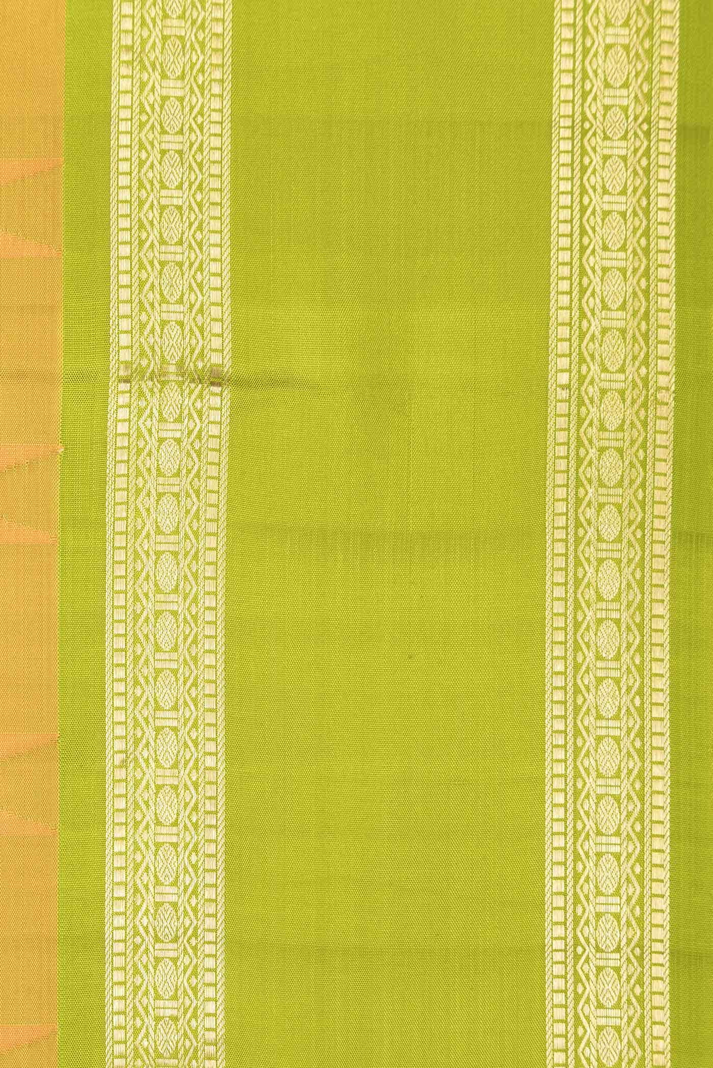 Mustard Dual Tone Kanchipuram Silk Saree