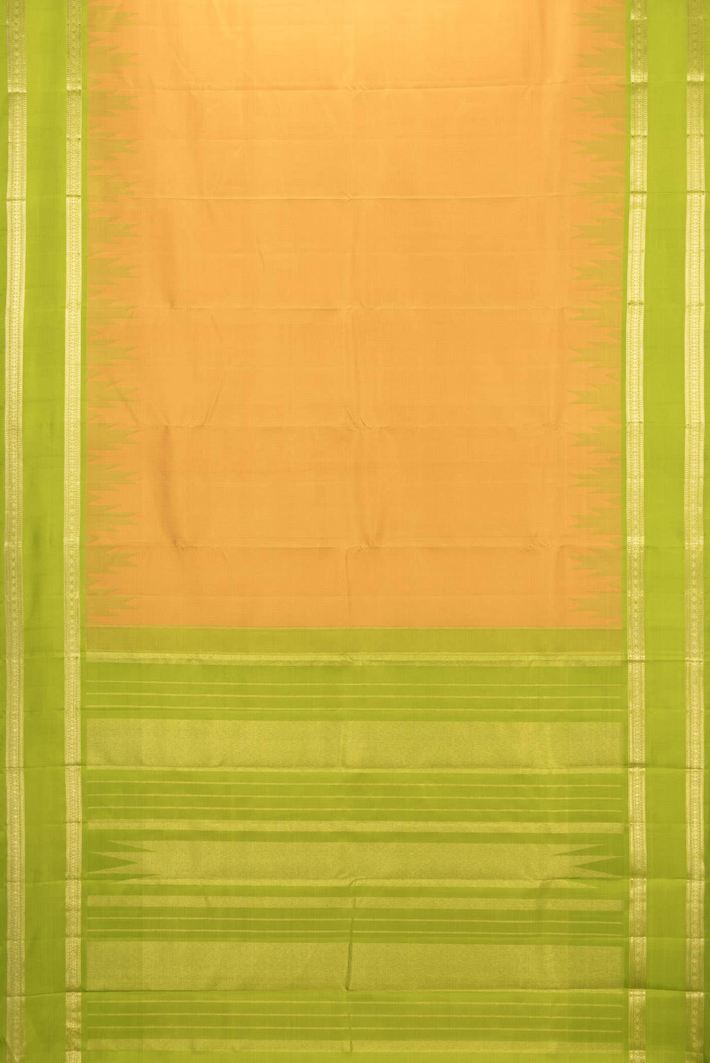 Mustard Dual Tone Kanchipuram Silk Saree