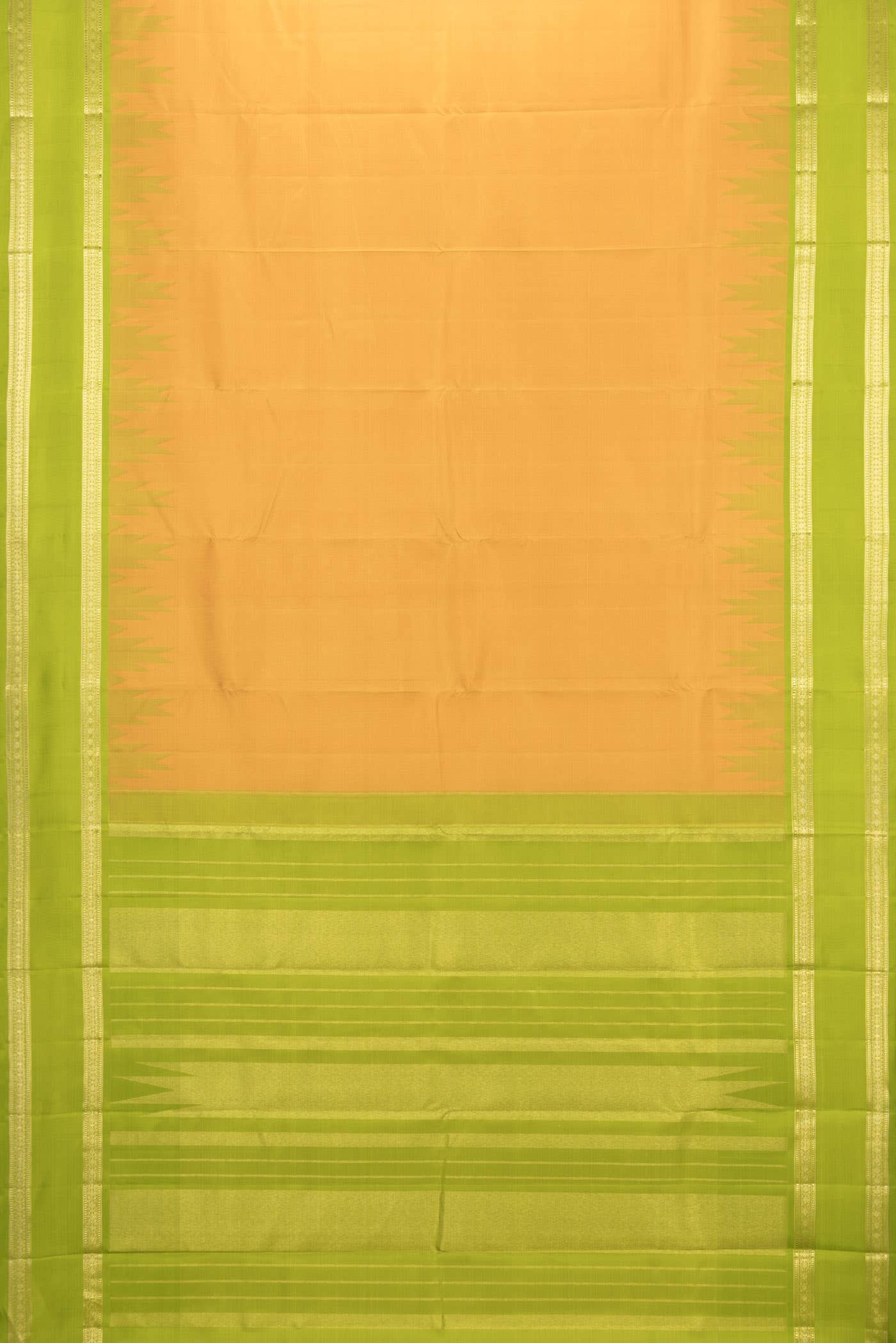Mustard Dual Tone Kanchipuram Silk Saree
