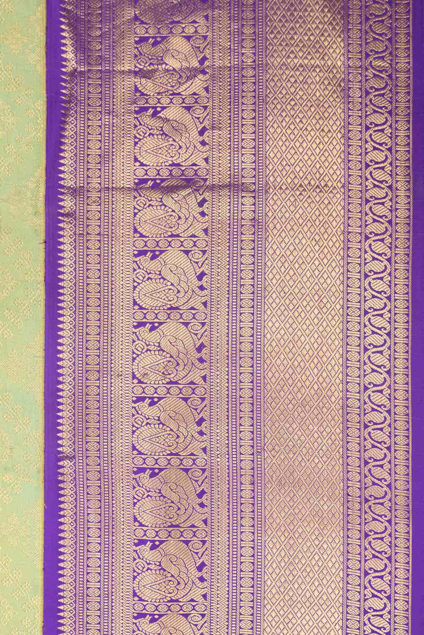 Green Dual Tone Kanchipuram Silk Saree