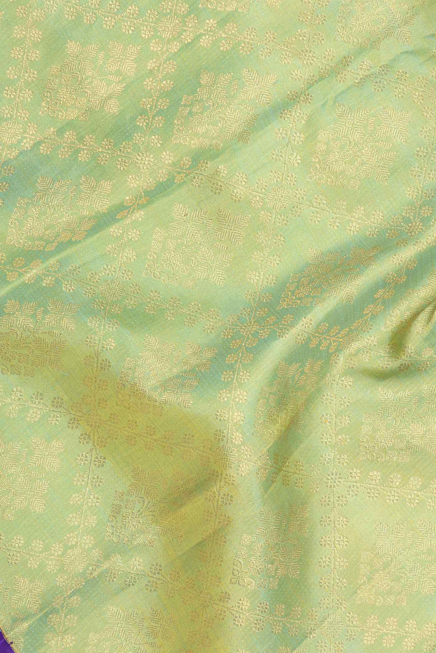 Green Dual Tone Kanchipuram Silk Saree