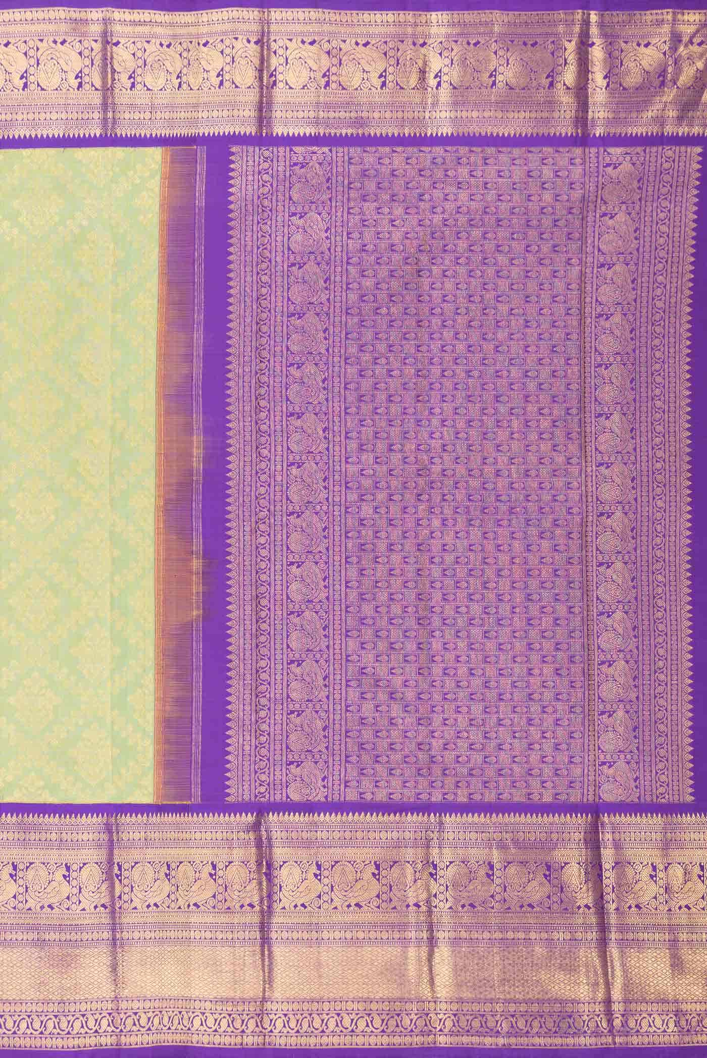 Green Dual Tone Kanchipuram Silk Saree