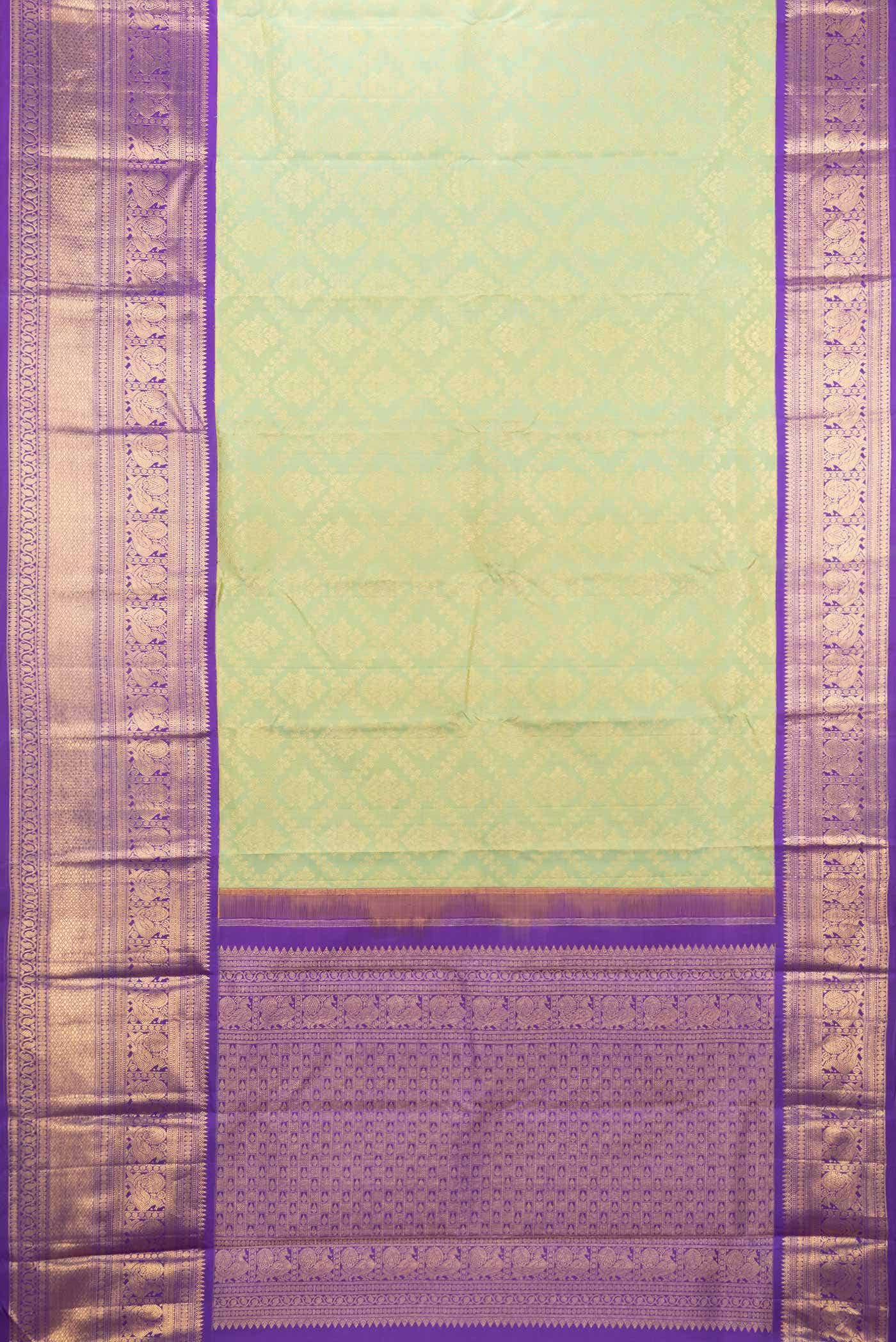 Green Dual Tone Kanchipuram Silk Saree