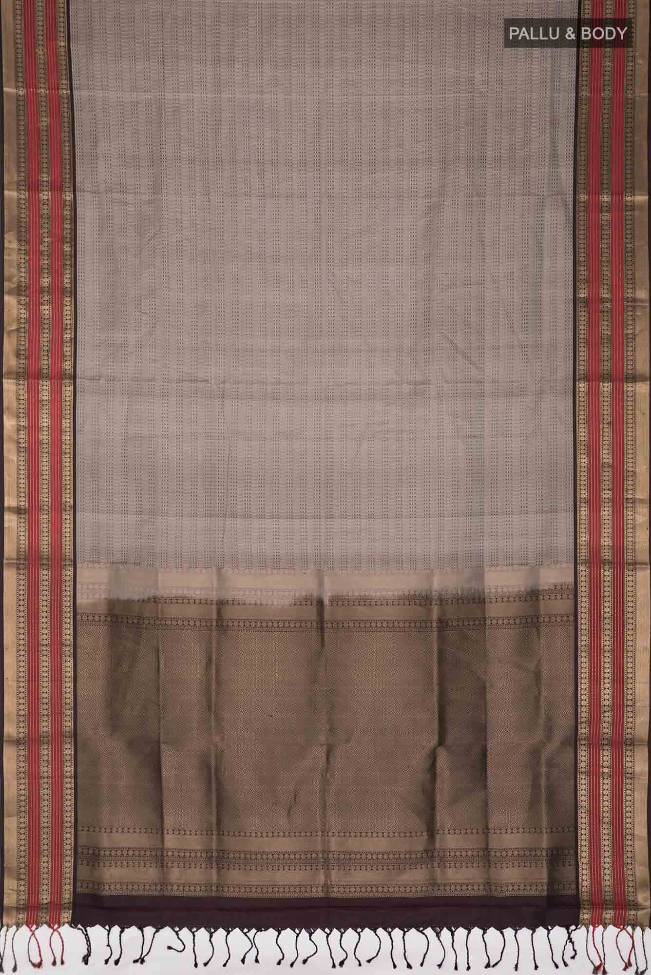 Grey Soft Silk Saree
