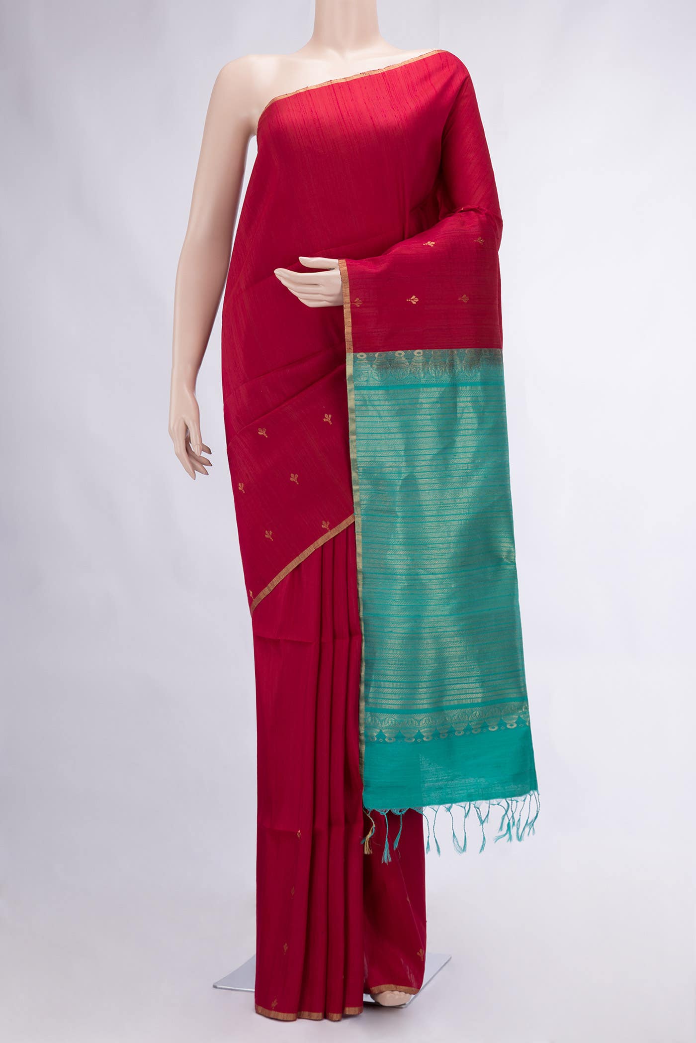 Maroon Raw Silk Saree