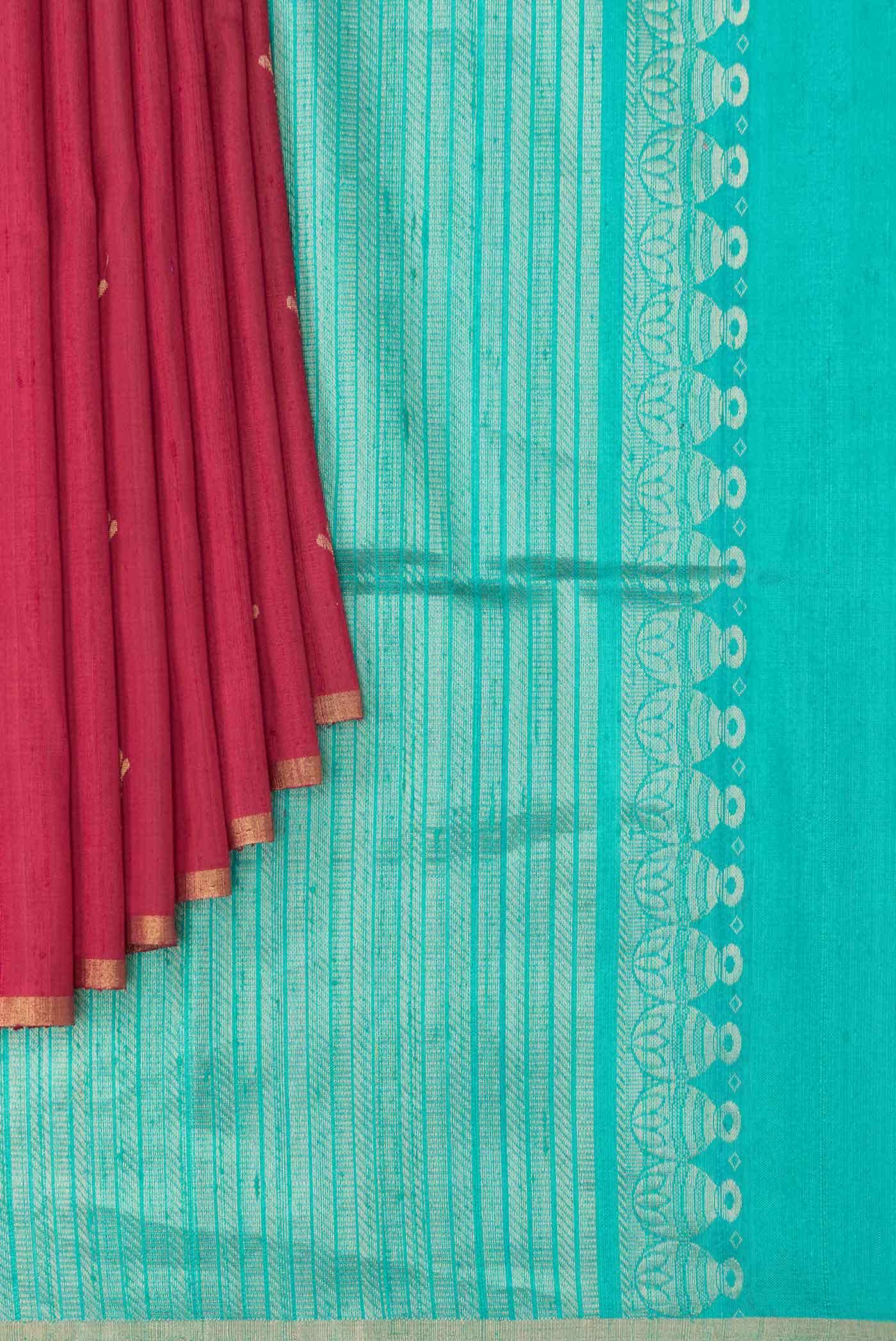 Maroon Raw Silk Saree
