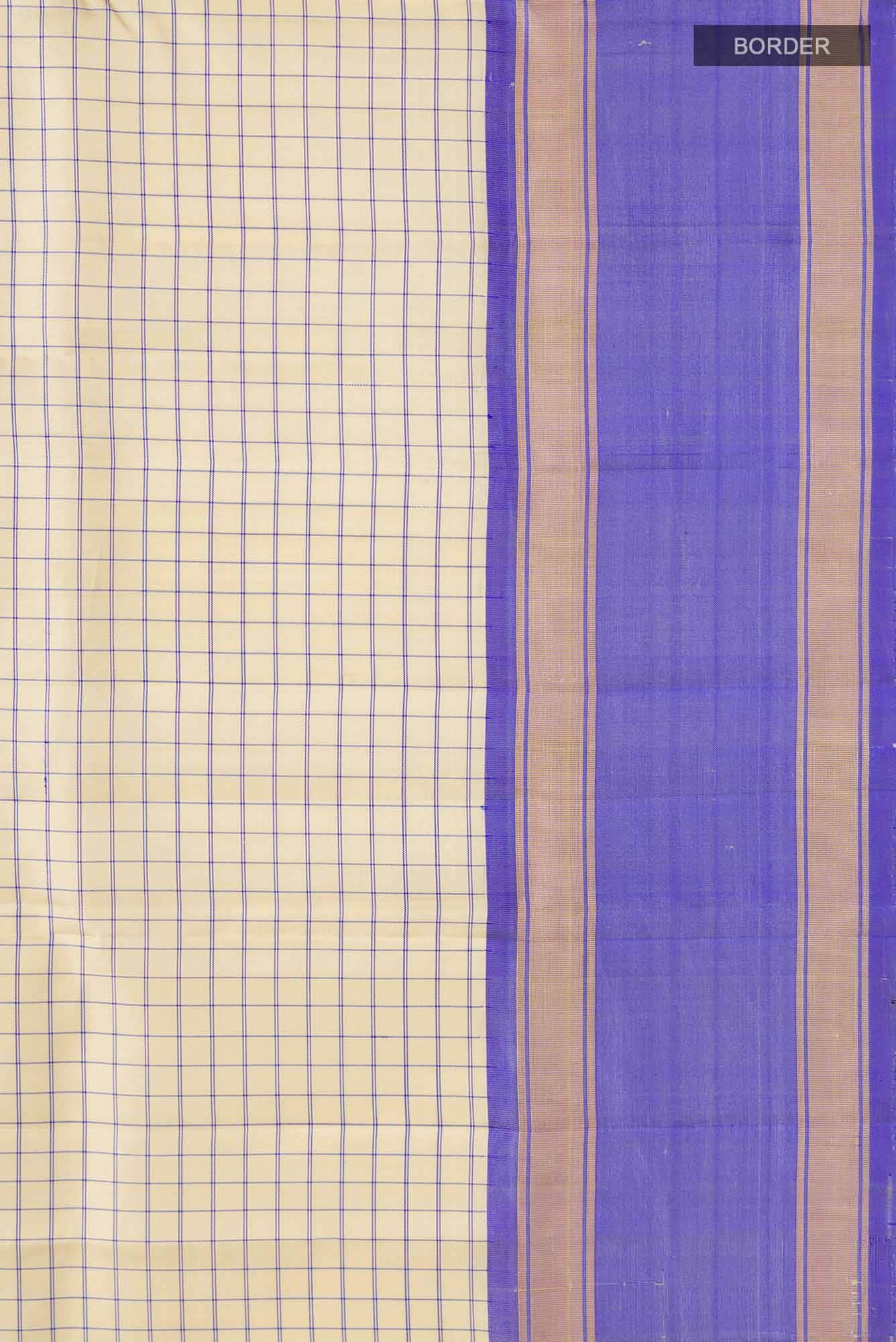 Beige Kanchipuram Silk Saree