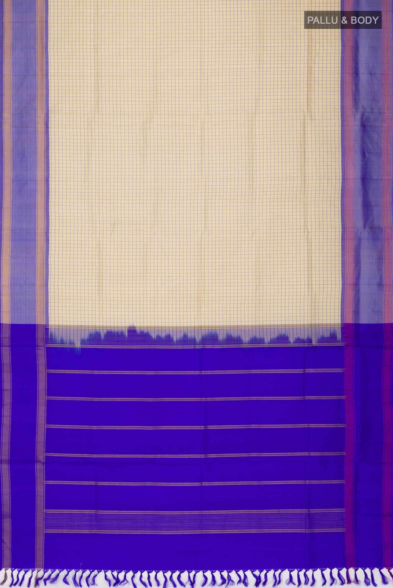 Beige Kanchipuram Silk Saree