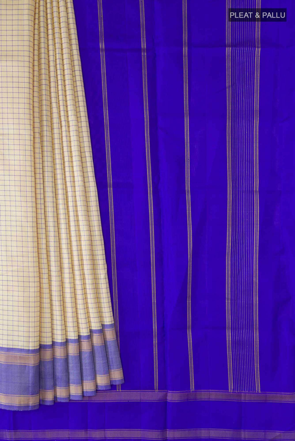 Beige Kanchipuram Silk Saree