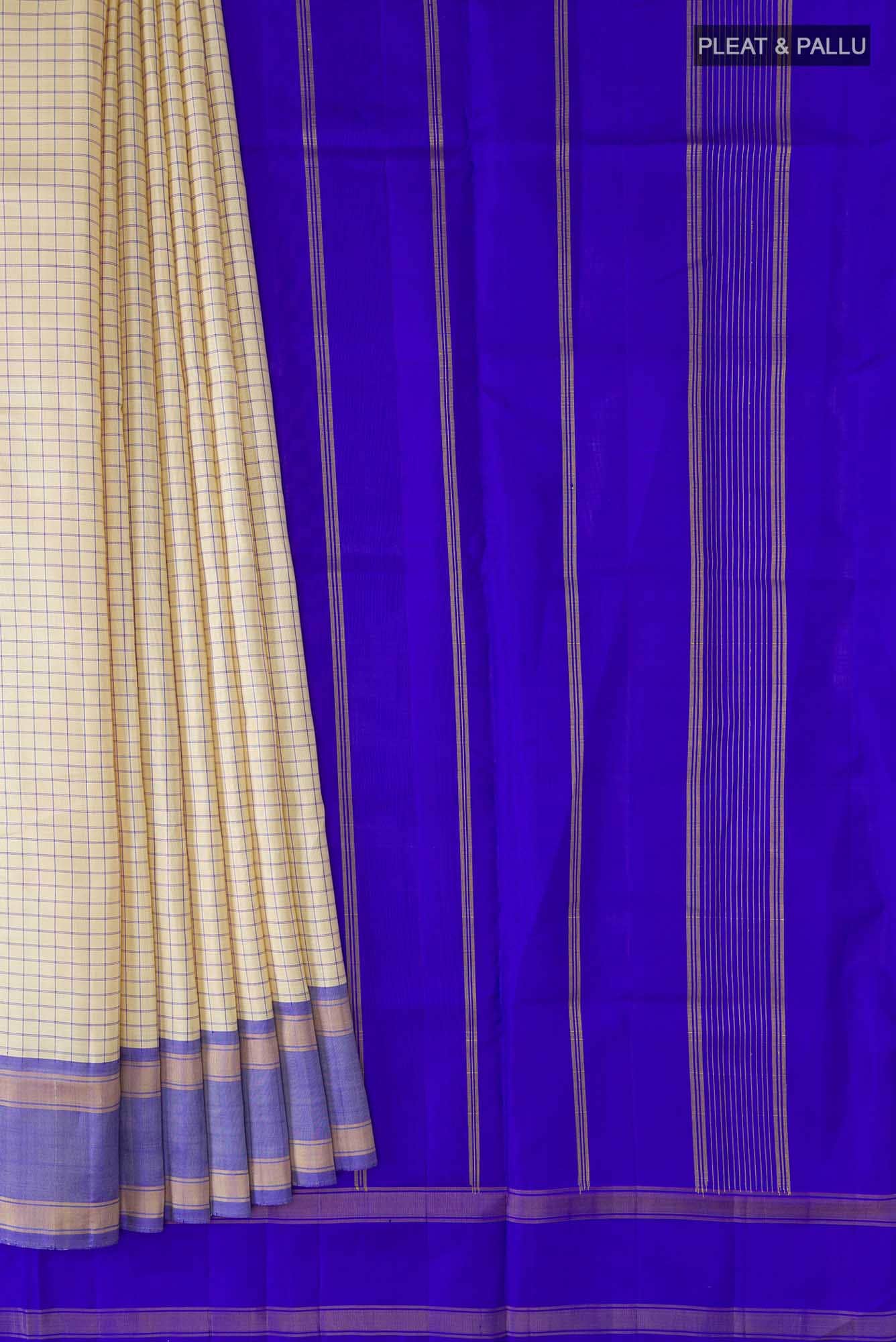 Beige Kanchipuram Silk Saree