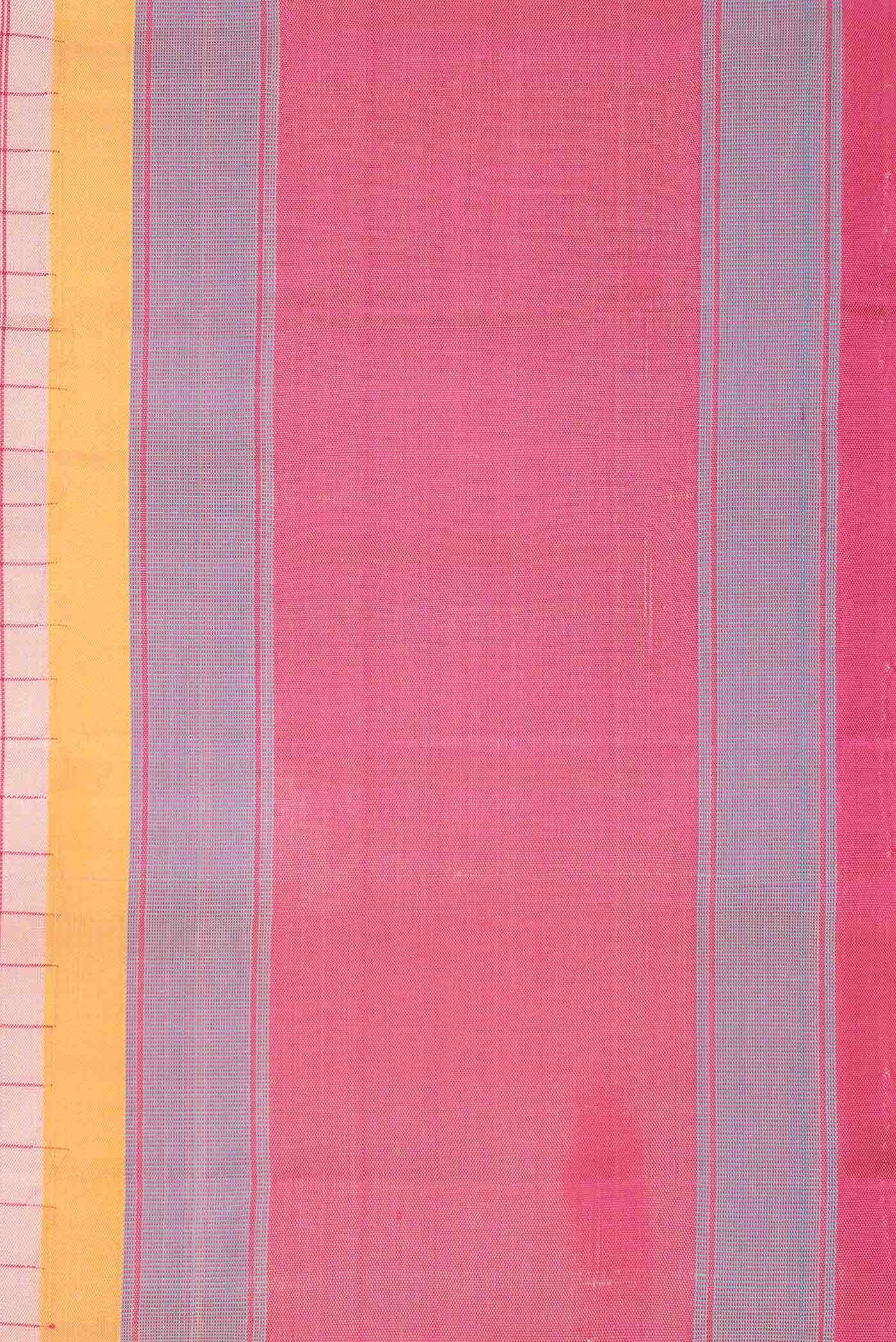 Golden Peach Kanchipuram Silk Saree