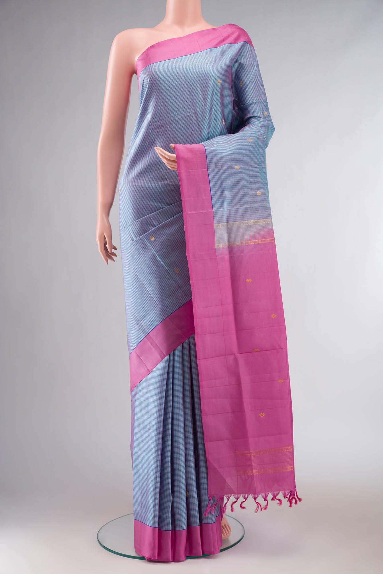 Blue Kanchipuram Silk Saree