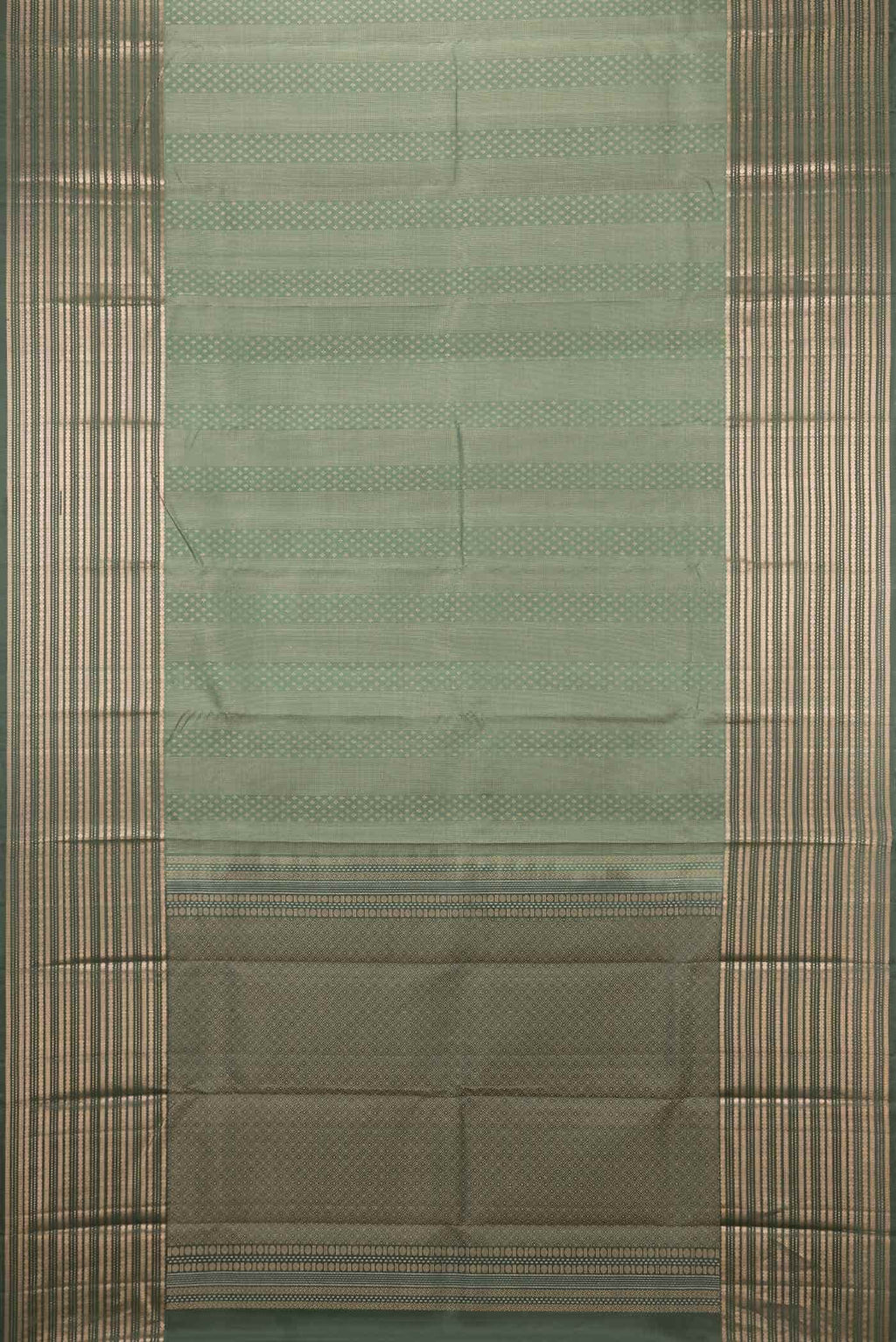 Green Dual Tone Kanchipuram Silk Saree