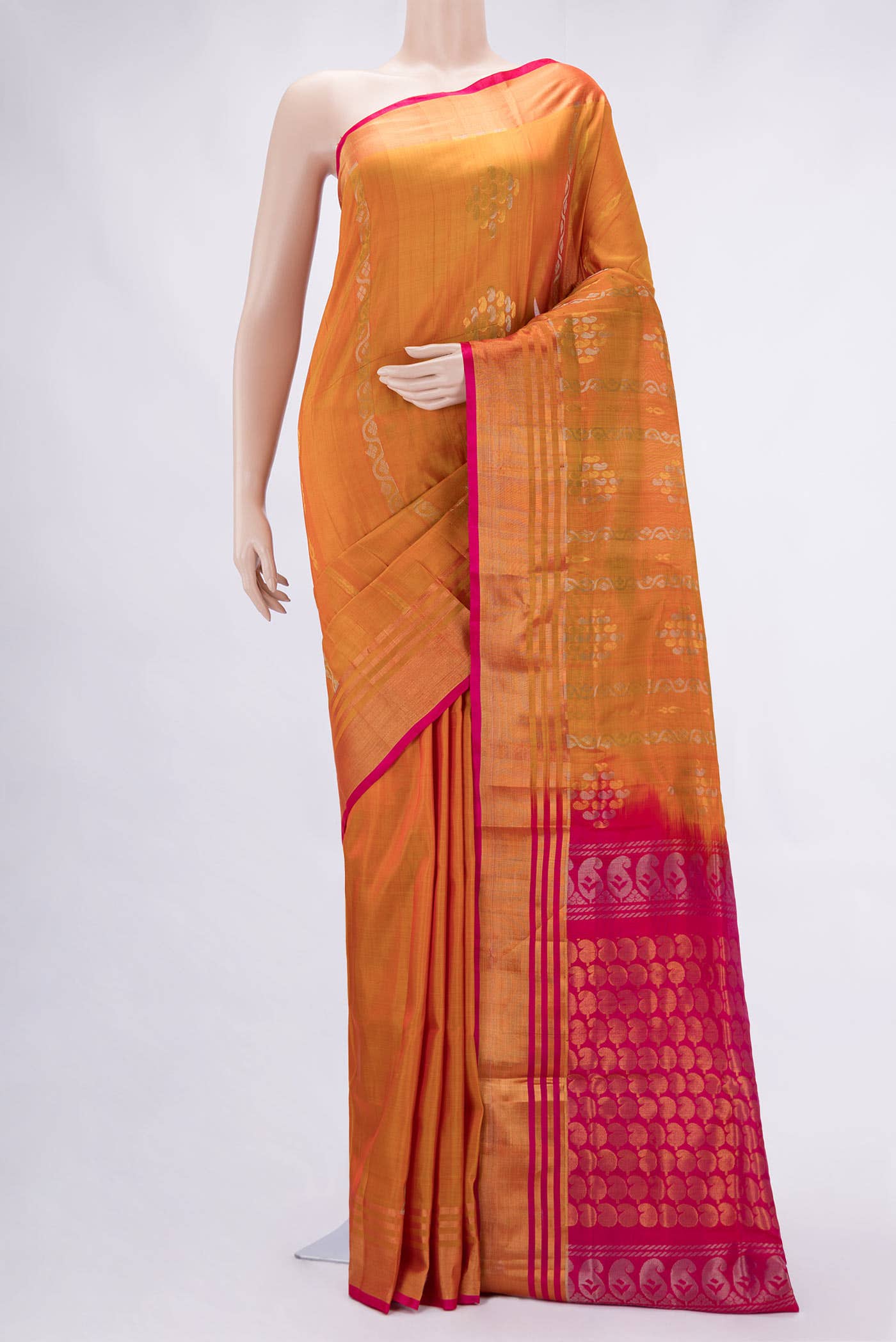 Mustard Dual Tone Uppada Silk Saree