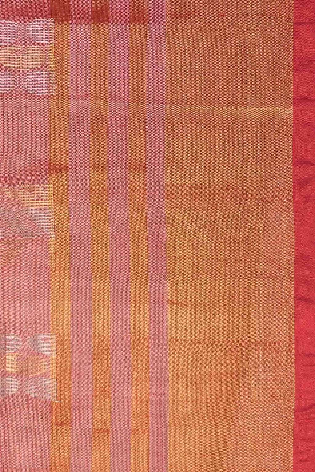 Golden Peach Dual Tone Uppada Silk Saree